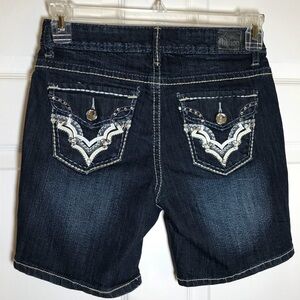 Love Nation Rhinestone Pocket Bermuda Shorts